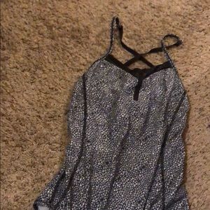 Black and white lululemon leotard